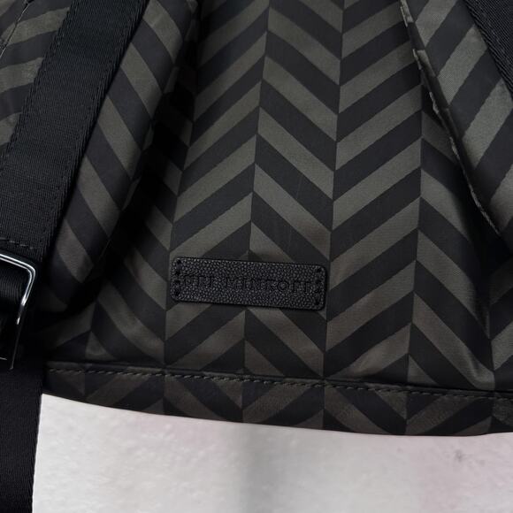Uri Minkoff Stanton Backpack Laptop Bag Chevron Nylon Black Travel School NEW main image 4